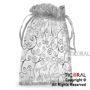 BOLSA ORGANZA BLANCO 20X25 ARABESCO HS3973-1 x 1